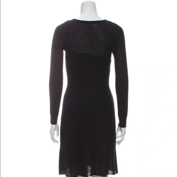 M Missoni Virgin Wool Black Long Sleeve Dress S - Picture 3 of 3